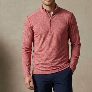 LULULEMON Surge Warm 1/2 Zip Performance Pullover Mens L Pocket Wicking Red